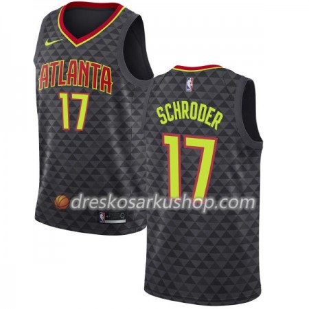 Muški NBA Dres Atlanta Hawks Dennis Schroder 17 Nike 2017-18 Crna Swingman